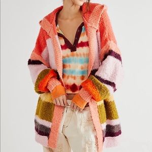NWT Free People Dream Team Cardi Desert Coral